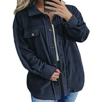 Haite obična jakna sa dugmetom za žene Casual labavi otvoreni prednji kardigan kaput