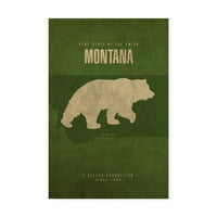 Zaštitni znak likovne umjetnosti' državna životinja Montana ' platno Art od Red Atlas Designs