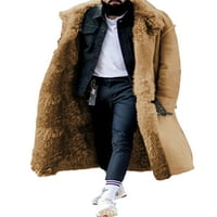 Muški kaput kaput rever kaput dugih rukava jakna ravnica kaputa za rovove Khaki 5xl