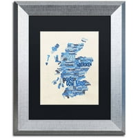 Zaštitni znak Likovna umjetnost Škotska tipografija tekstualna karta 2 Umjetnost platna Michaela Tompsetta,