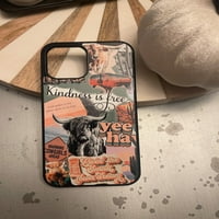 Western Collage iPhone Case Yeehaw ljubaznost je besplatna kućica za iPhone Highland Cow