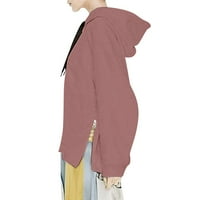 LEEy-world Hoodies for Women fashion Coat for women Hoodies Coat jesen zima topli džepovi vezice sa patentnim