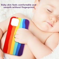 George Pogodno Za IPhone Rainbow Liquid Silika Gel Futrola Za Mobilni Telefon Sa Punim Paketom Stripe