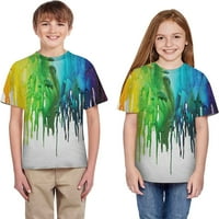 Wish Tree Boys ljetna odjeća kratki rukav T-Shirt Tops 7-godišnji Teen 3D Print Cartoon Casual Tee