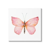Stupell Industries Vivid Red Butterfly akvarel detalj slika insekata slika Galerija umotano platno Print