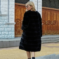 Adviicd ženske kapute, jakne jakne za žene, ležerne nejasne začepljene jakne za zimske prevelike zime