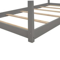 Kućni krevet za malu djecu, Aukfa drveni okvir kreveta sa dvostrukom platformom, okvir za krevet za djecu,