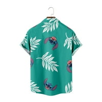 Muška Lilo Stitch košulja za najboljeg prijatelja Havajska Gornja Casual košulja sa kratkim rukavima