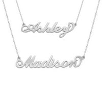 MyNameNecklace-personalizirana Unise Classic Carrie ogrlica s imenom za ženu - kurzivna natpisna ploča-izrađena