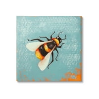 Stupell Industries Bumble Bee Blue Hive uzorak slika Galerija umotano platno print zid Art, dizajn Lucia Stewart
