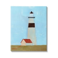 Stupell Industries Lighthouse Daytime Blue Sky ruralna trava scena slika Galerija umotano platno print