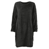 Sanbonepd Women zimski džemper Knit Turtleneck Mini džemper haljina