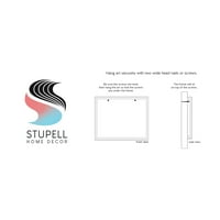 Stupell Industries Yellow Weathered Street Style moderna šablona za pisanje siva uokvirena Umjetnost Print