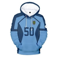 Bluelock Hoodie Cosplay Casual Duks Dugi rukav pulover 3d trenerka sa kapuljačom Cosplay Hoodies Unise