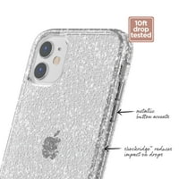 Clear with Silver Glitter Telefon za telefon za iPhone 11