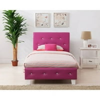 Kelsey Twin Bed, Electric Pink