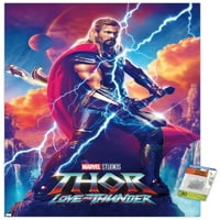 Marvel Thor: Ljubav i grmljavina - Thor Odinson Jedan zidni poster sa pućim, 22.375 34