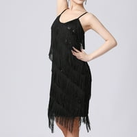 Dyegold Sundresses For Women Casual plaža-Party Dress for Women špageti Strap V-izrez rukav Flowy pero