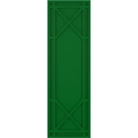 Ekena Millwork 12 W 78 H True Fit PVC bungalov fiksni kapci, viridijski zeleni