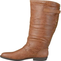 Ženska kolekcija Journee Spokane Extra Wide Calf Knee High Boot Chestnut Fau Leather M
