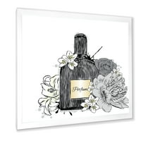 Promjena dizajnerskog buketa cvijeća i boca parfema III 'Tradicionalni uokvireni umjetnički print