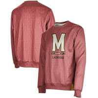 Muška izdanje Red Maryland Terrapins Lacrosse Logo Duks pulover