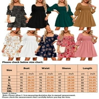 Voguele dame Mini-haljina ljetovanje ljetni plažni suncobran cvjetni print kratke haljine Party A-line