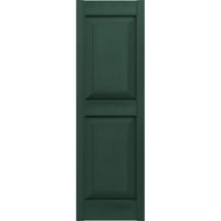 Ekena Millwork 3 4 W 66 H Mid-Amerika Vinil, tailormode dva jednaka panela, povišene panele, w instalacijski zatvarač-lok's, - ponoćni zeleni