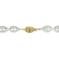 Miabella South Sea Cultured Pearl 14kt žuto zlato diplomirani Strand ogrlica, 18