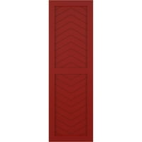 Ekena Millwork 12 W 79 H True Fit PVC dva ploča Chevron Moderni stil fiksne kapke, vatra crvena