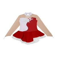 Iiniim Kids Girls s dugim rukavima Leotardi balet figura za klizanje plesnog haljina 6-16