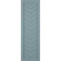 Ekena Millwork 12 W 28 H True Fit PVC jedno ploča Chevron Moderni stil fiksne kapke, mirna plava