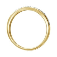 Arista okrugli dijamantski naglasak ženski fini krak Set klasični vjenčani prsten od 10k žutog zlata