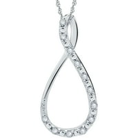 Arista ct dijamant beskonačnog oblika Ženski modni privjesak u srebru, 18
