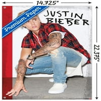 Justin Bieber - Flannel zidni poster sa push igle, 14.725 22.375