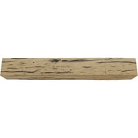 Ekena Millwork 8W 12 H 14'L 3-Sided Riverwood Endurathane Fau drvena stropna greda, prirodni zlatni Hrast