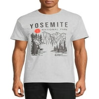 Nacionalni parkovi Yosemite muška i velika Muška grafička majica na otvorenom sa kratkim rukavima