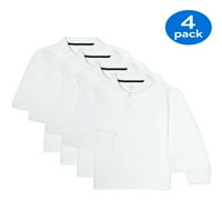 Wonder Nation Boys Školska uniforma dugih rukava Pique Polo košulje, paket vrijednosti, veličine 4-18