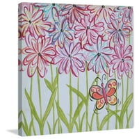 Marmont Hill Whimsy Flowers od Reesa Qualia Painting Print on Wrapped Canvas