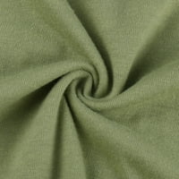 Ernkv ženski vrh pulover srce vrat Plus Veličina majice ljetna majica udobna Casual Dressy labava Crewneck kratki rukav zelena l