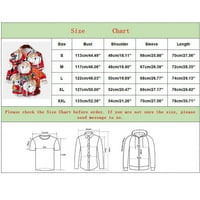 Yueulianxi Božićne majice Muškarci Ležerne prilike dugih rukava Jesen zimske Božić 3D tiskane majice Modne