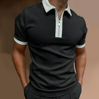majice muške casual zipper ovratnik bluza čvrsta kratka rukava majica