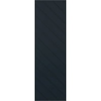 Ekena Millwork 12 W 50 H True Fit PVC dijagonalna ploča Moderni stil fiksne kapke, noćne plave