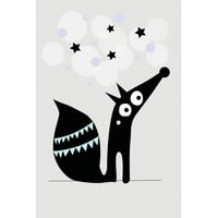 Marmont Hill Black Star Dog Katarine Snygg slika Print na umotanom platnu
