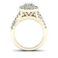 2ct TDW dijamantski 14k verenički prsten od žutog zlata