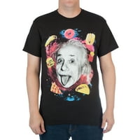 Muška Albert Einstein hrana u svemirskoj grafičkoj majici