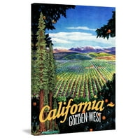 Travel Poster California slika Print na omotanom platnu