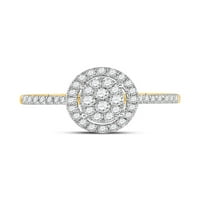 10kt žuto zlato okrugli dijamant klaster Svadbeni vjenčani prsten Cttw