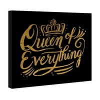 Wynwood Studio tipografija i Citati zidni umjetnički platneni otisci' kraljica svega ' Citati i izreke