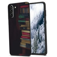Books bookshelf futrola za telefon za Samsung Galaxy S za žene i muškarce pokloni, Meki silikonski stil otporan na udarce - Books Bookshelf Case za Samsung Galaxy S22